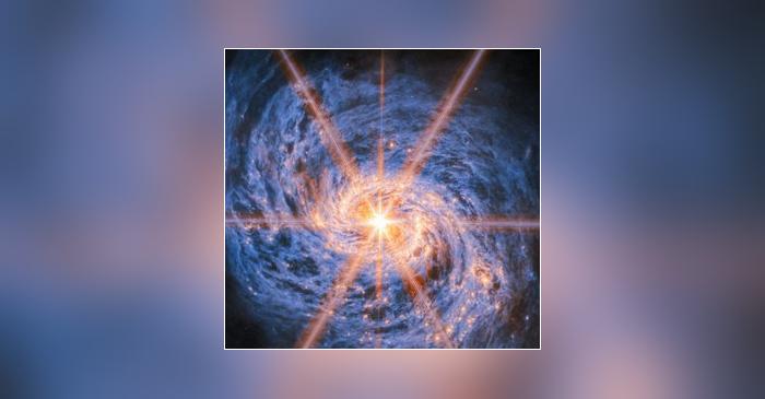 Apare o imagine spectaculoasă a galaxiei Messier 77, dar liniile portocalii sunt o iluzie