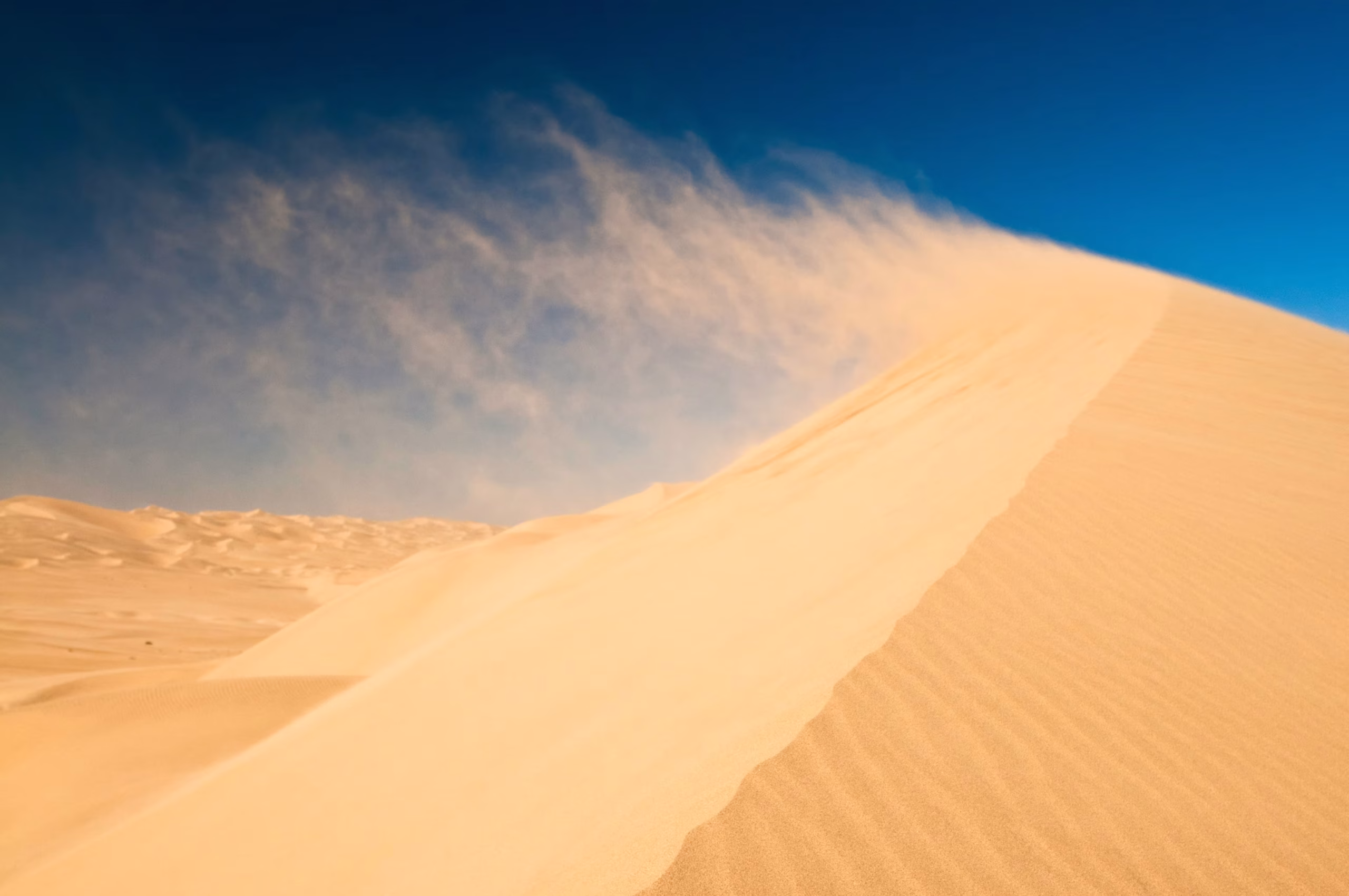 A sand dune in Namibia.