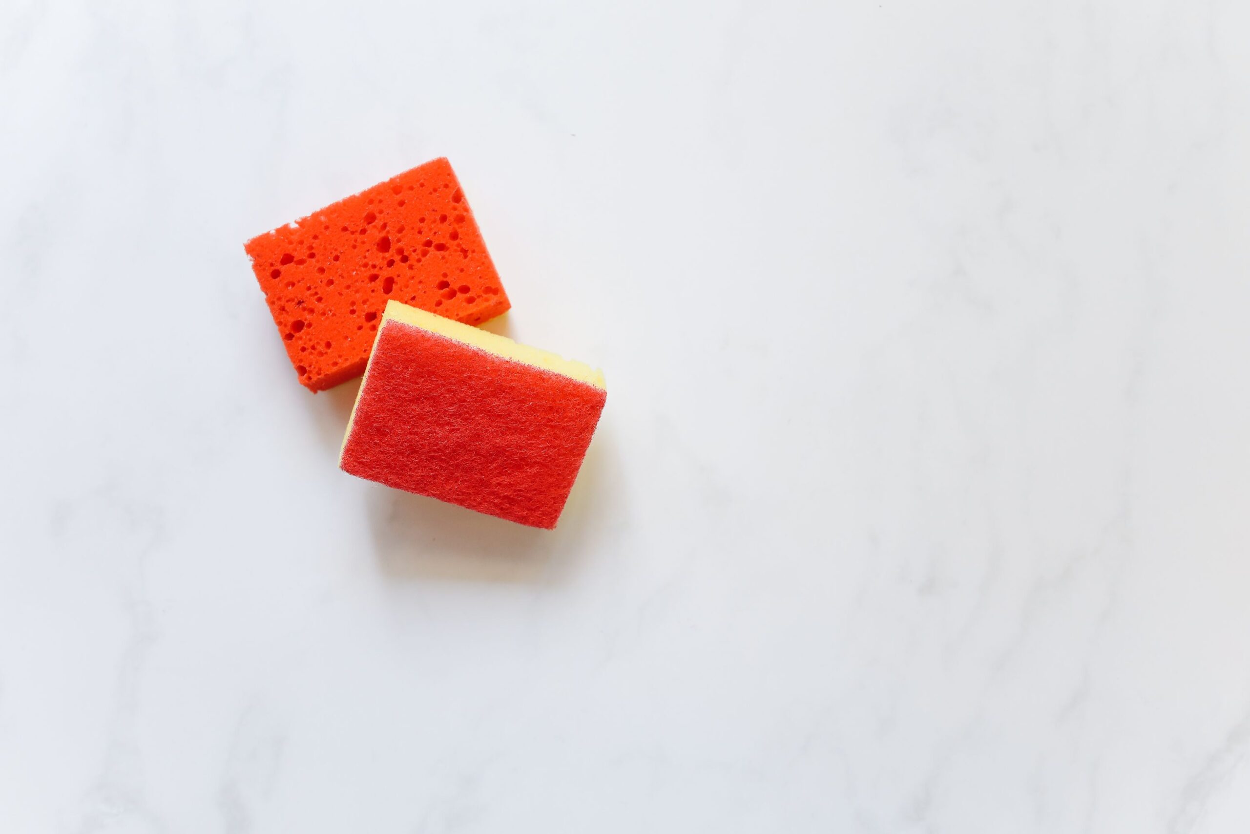 Orange Square on White Surface