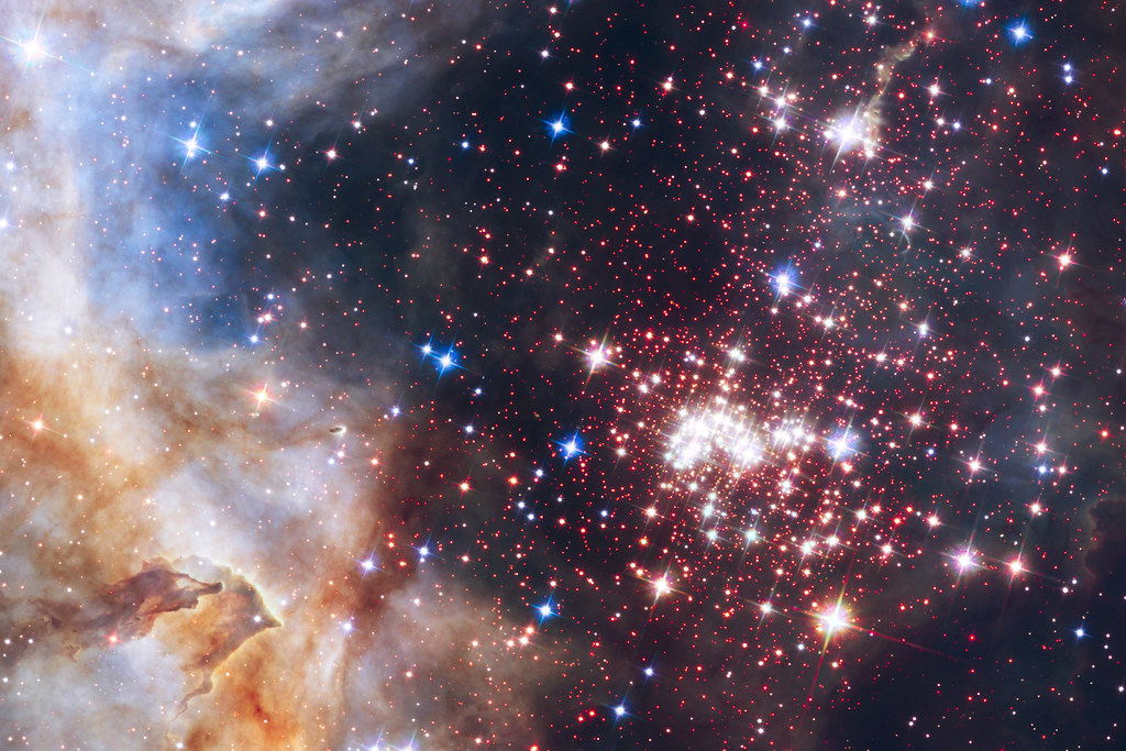 Hubble finds that 'distance' from the brightest stars is key preserving primordial discs