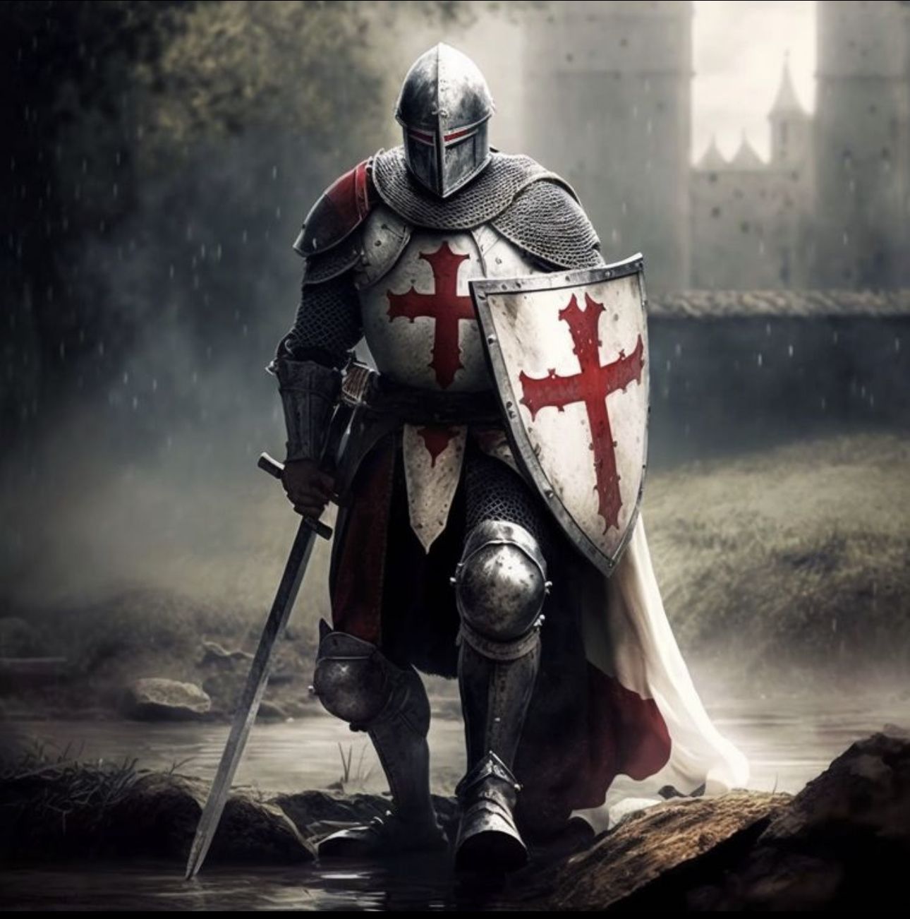 Knights Templar Gloves Pure Cotton With Black Patch 2